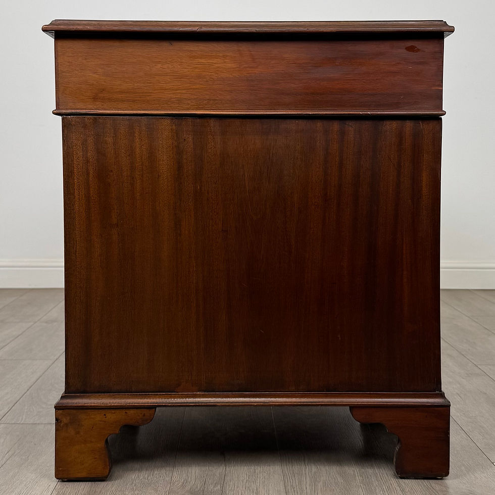 Thumbnail: Antique 20th Century Leather Top Pedestal Desk In Mahogany ( AF-5966 )