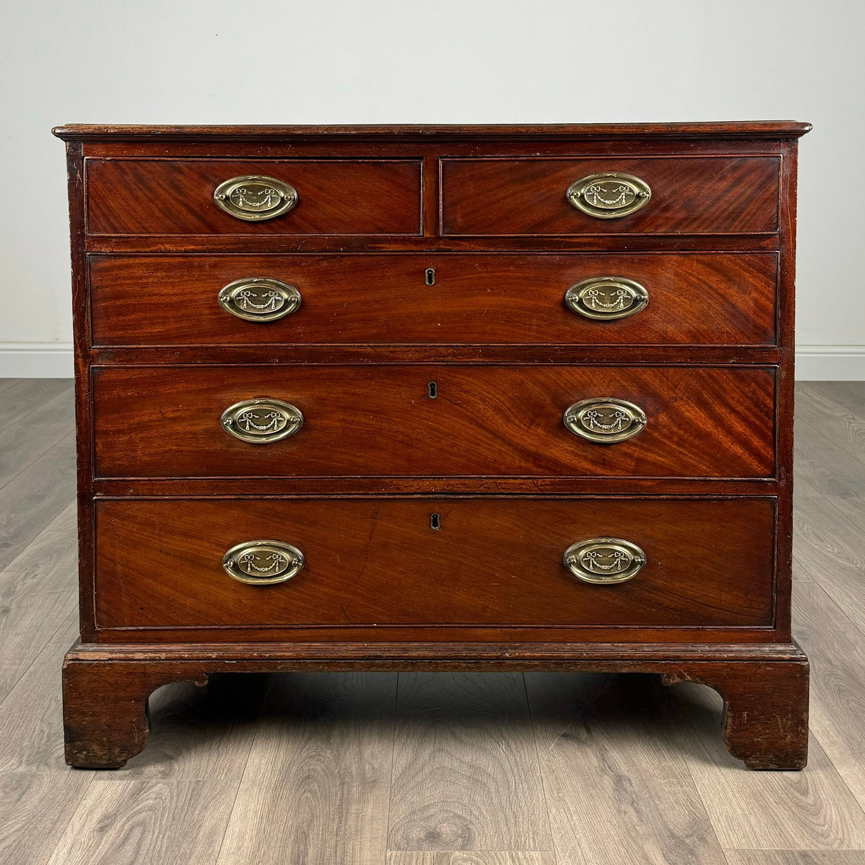 Antique 18th Century Mahogany Chest of Drawers | Brass Handles | AF-3192
