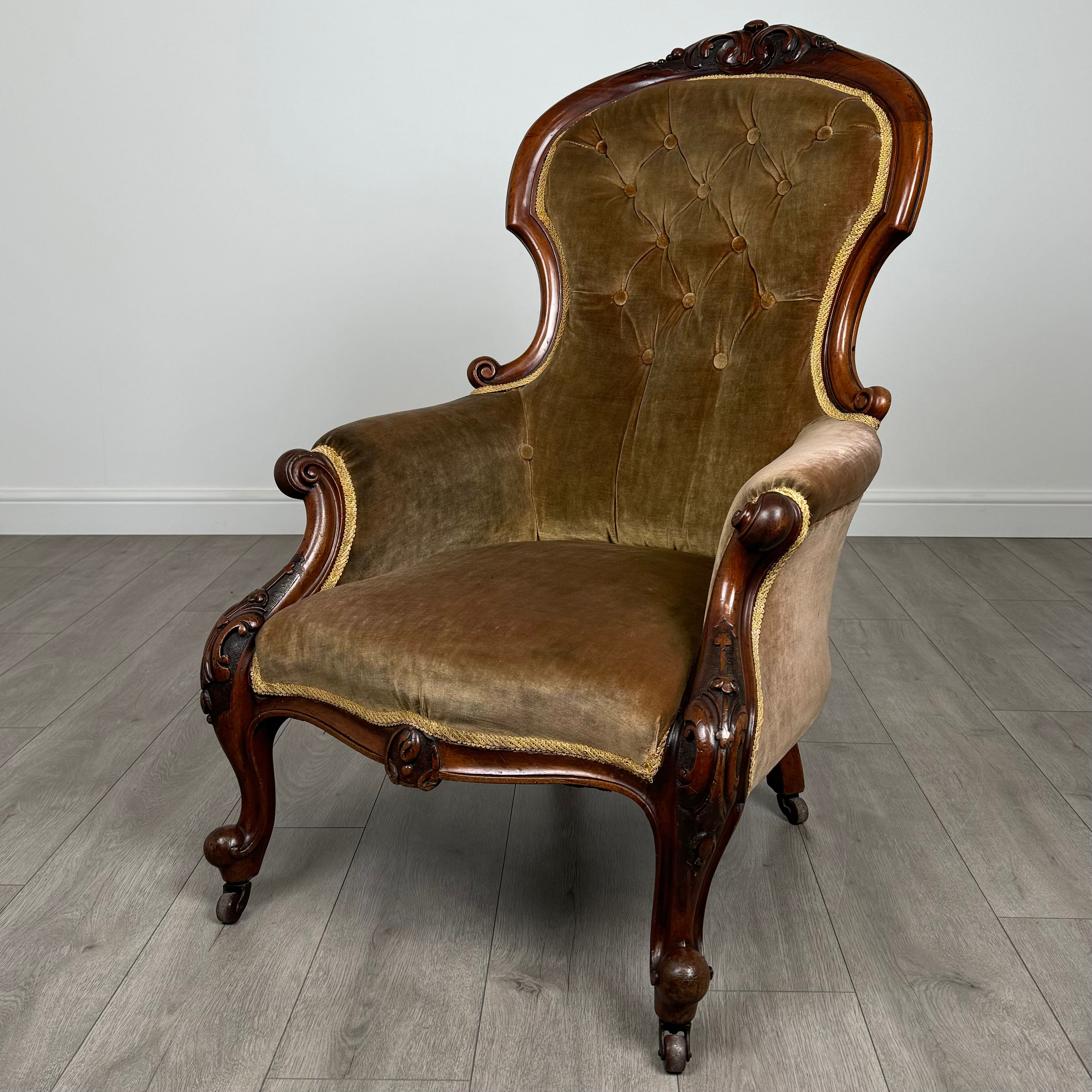Antique 19th Century Great Quality Armchair In Mahogany ( REF AF-3789 )