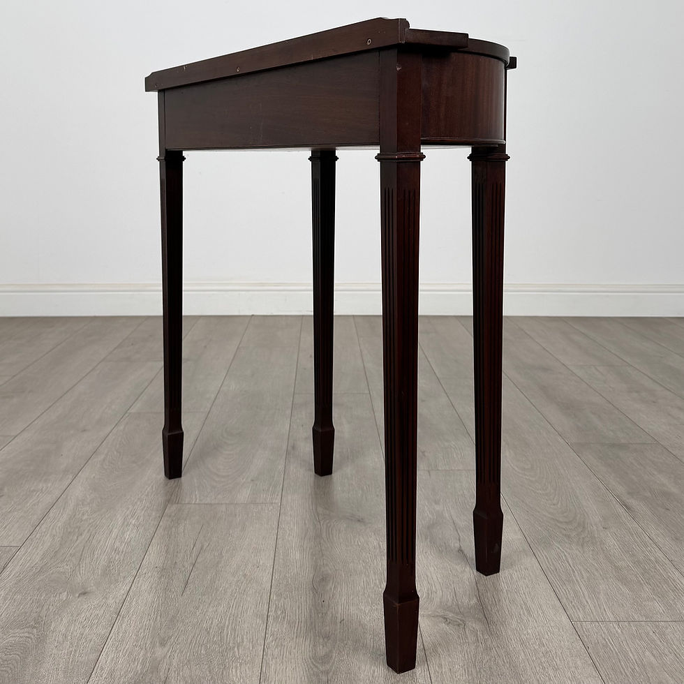 Thumbnail: Antique 20th Century Small Serpentine Side Table In Mahogany ( AF-5647 )