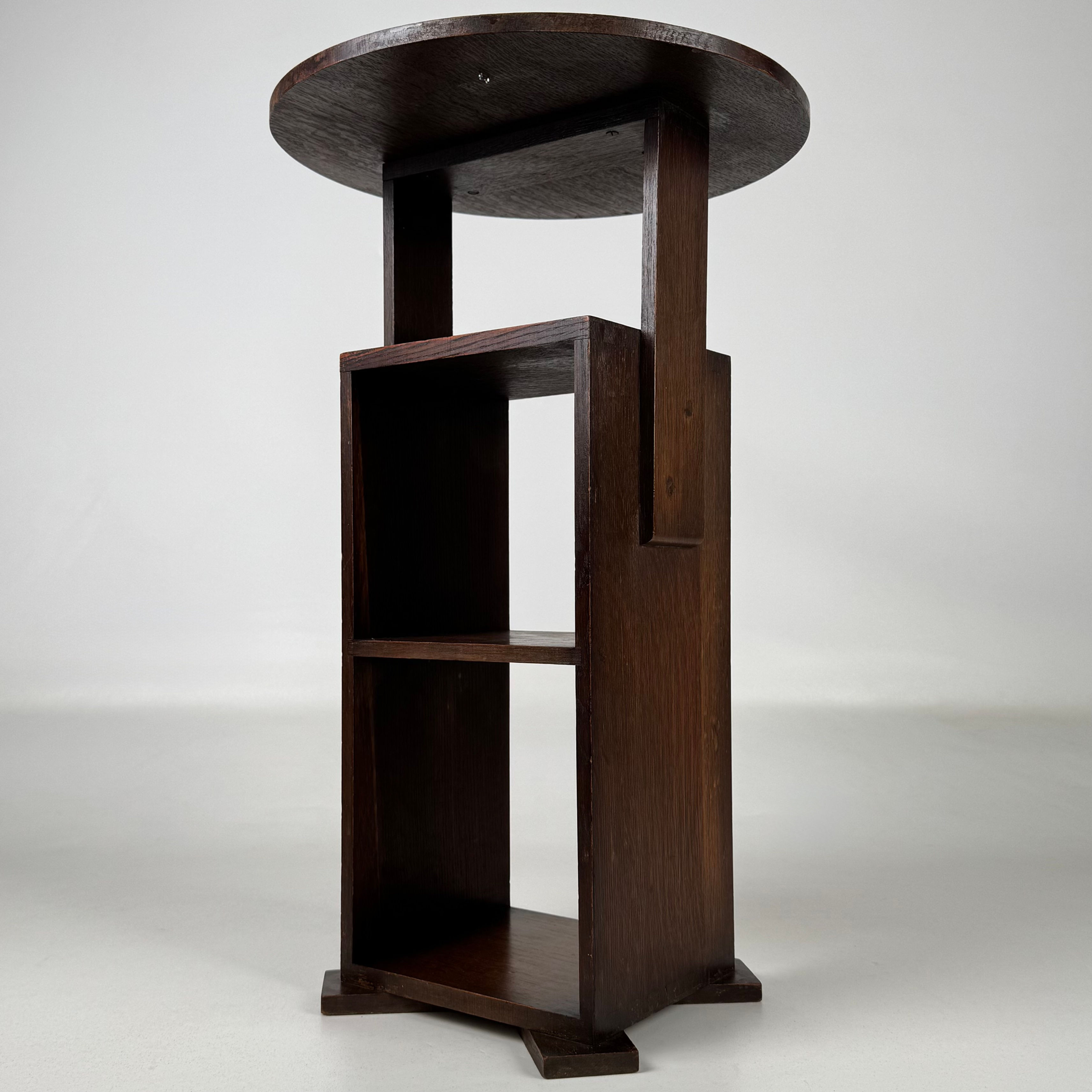 Antique 20th Century Arts & Crafts Style Side Table In Oak ( REF AF-5145 )