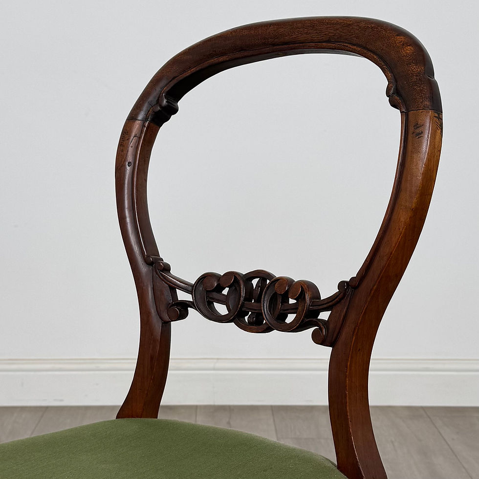 Thumbnail: Antique 19th Century Set Of 4 Victorian Dining Chairs In Mahogany ( AF-5572 )