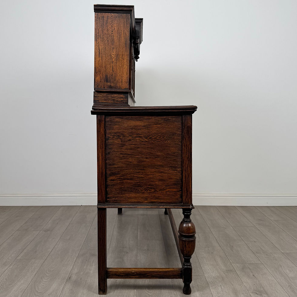 Thumbnail: Antique 20th Century Jacobean Style Sideboard In Oak ( AF-5670 )