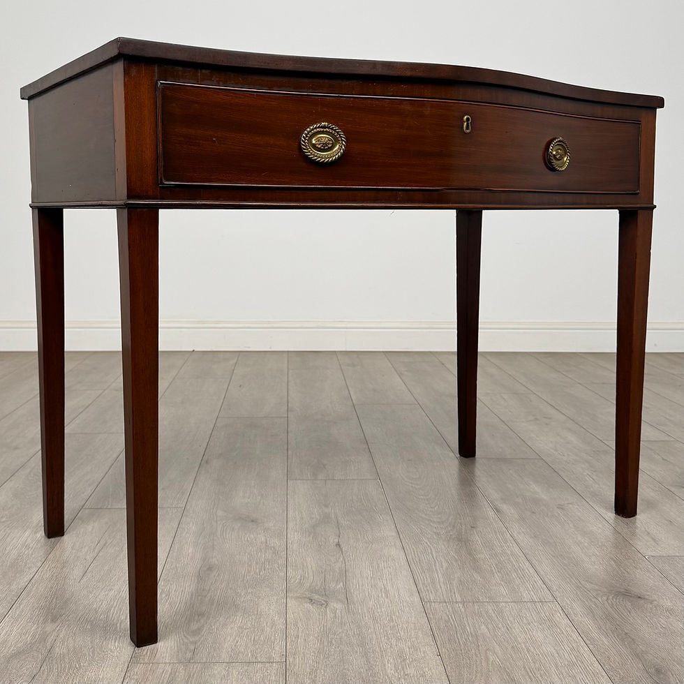 Thumbnail: Antique 19th Century Serpentine Writing Table In Mahogany  ( AF-5691 )
