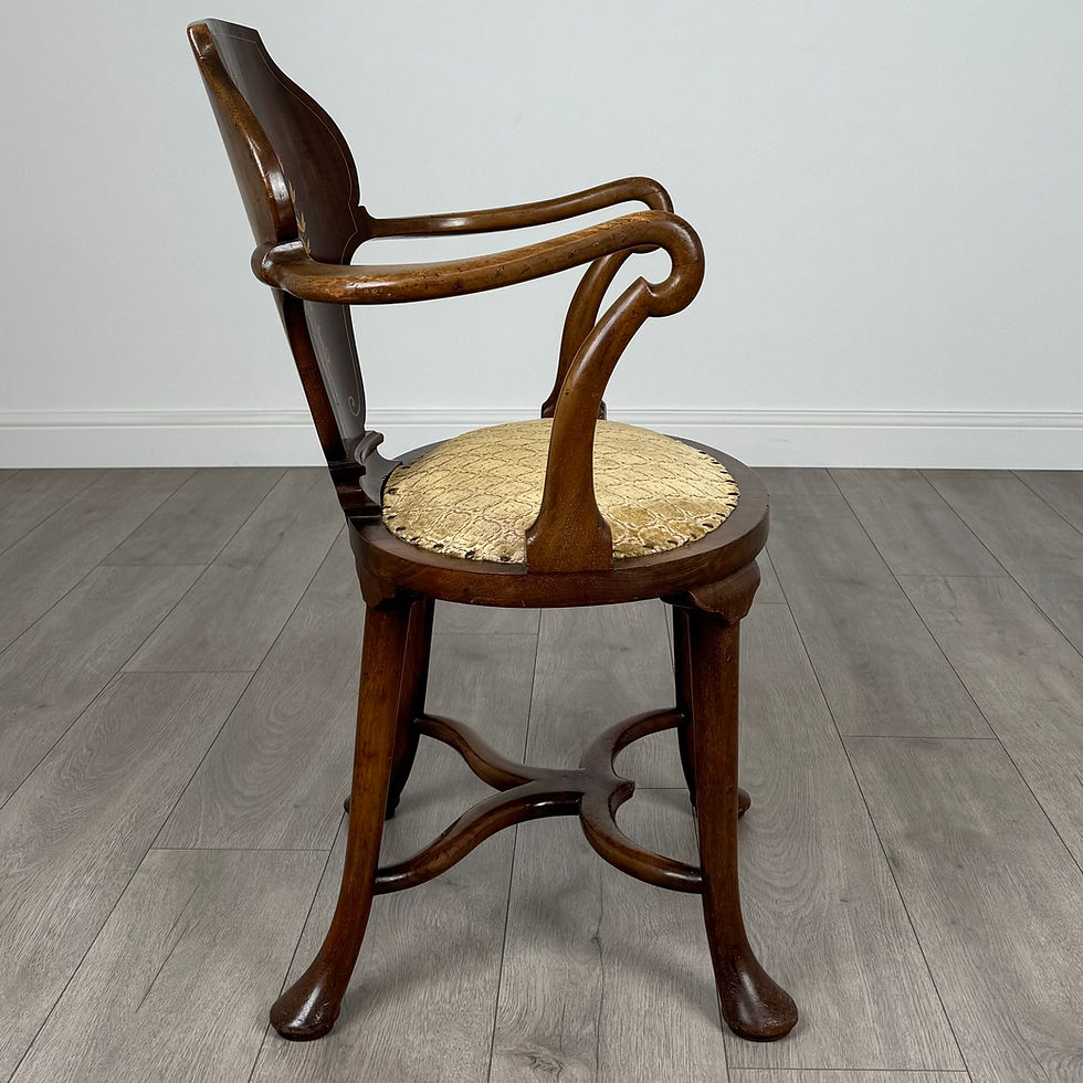 Thumbnail: Antique 20th Century Fine Quality Open Armchair In Mahogany ( REF AF-3727