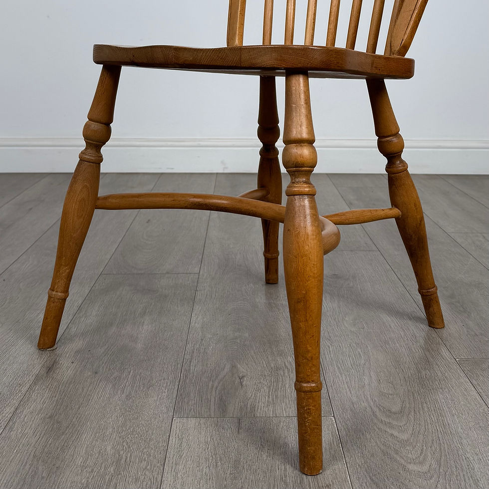 Thumbnail: Antique 20th Century Set Of 6 Ash Windsor Dining Chairs ( REF AF-5152 )