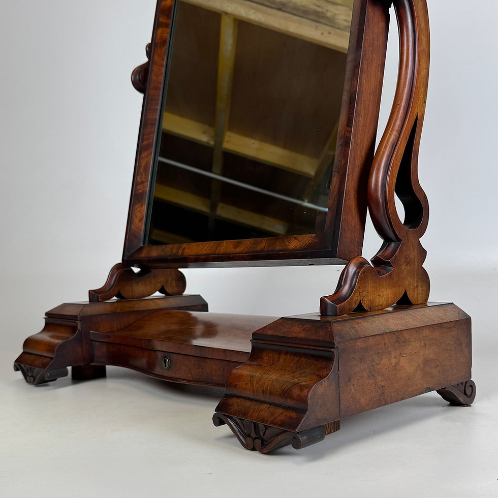 Thumbnail: Antique 19th Century Victorian Dressing Mirror In Mahogany ( AF-5352 )