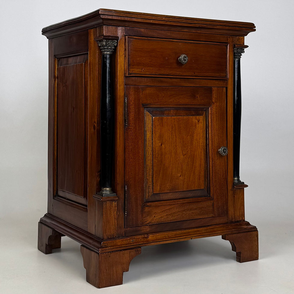 Thumbnail: Vintage 20th Century Pair Of Bedside Cabinets In Mahogany ( AF-6348 )
