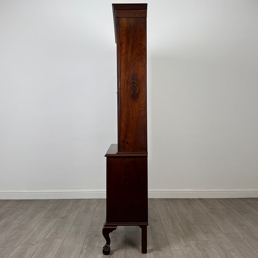 Thumbnail: Antique 20th Century Chippendale Style Bookcase In Mahogany ( AF-6166 )