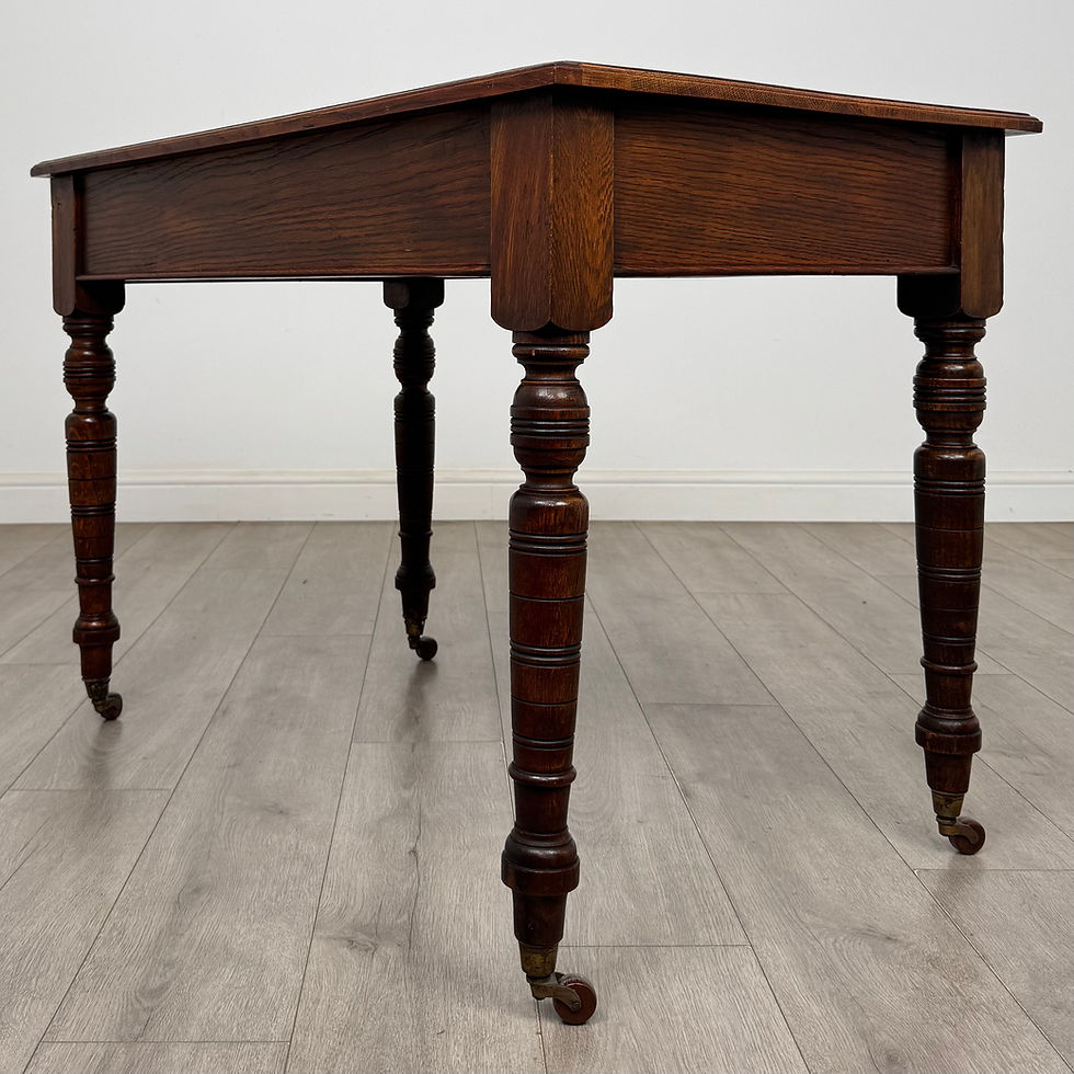 Thumbnail: Antique 20th Century Edwardian Writing Table In Oak ( AF-5805 )