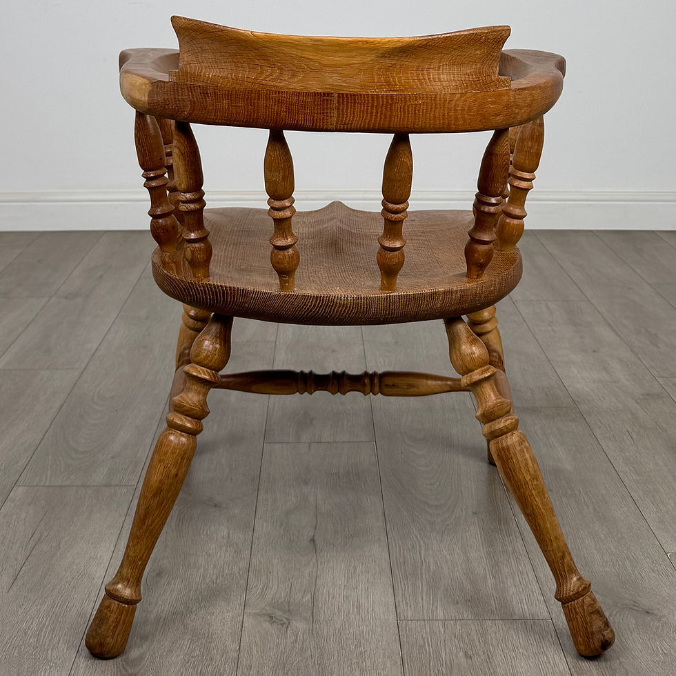 Thumbnail: Antique 20th Century Fine Captains Chair / Smokers Bow Chair In Oak ( AF-5432 )