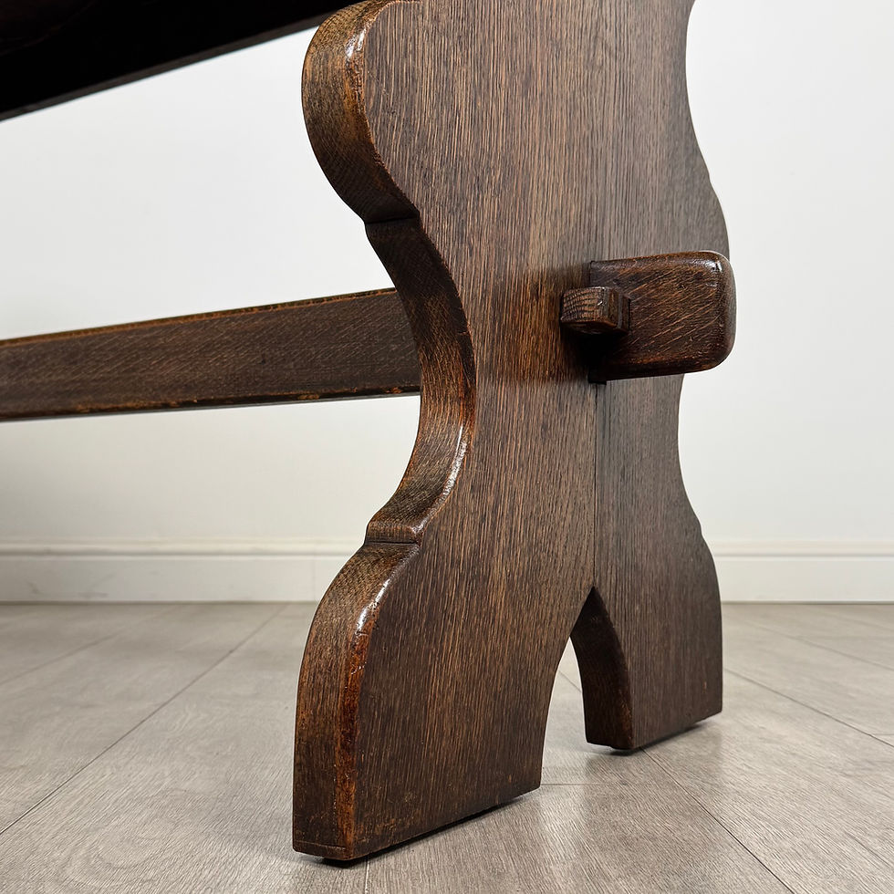 Thumbnail: Antique 20th Century Refractory Style Dining Table In Oak ( AF-5288 )