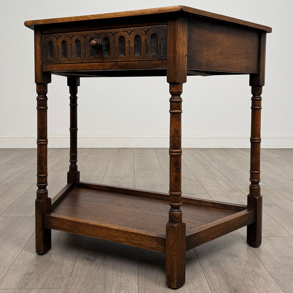 Thumbnail: Antique 20th Century Good Quality Side Table In Oak ( REF AF-5190 )