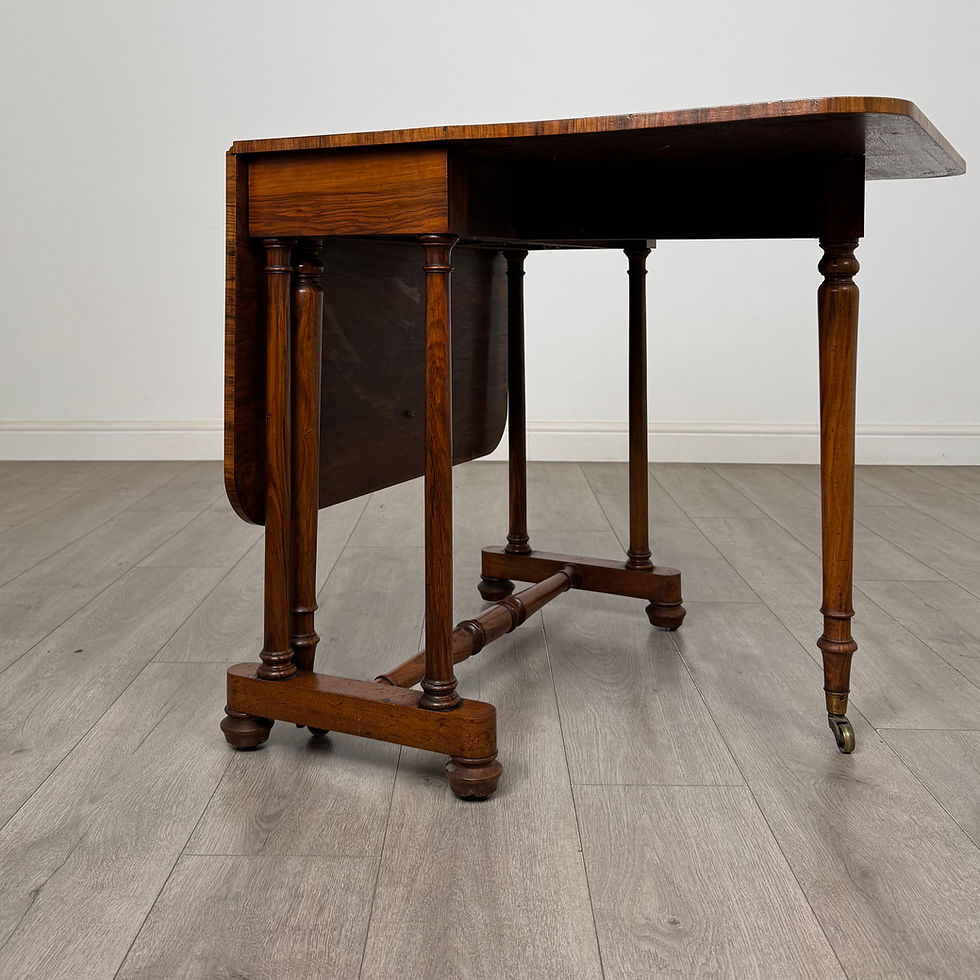 Thumbnail: Antique 19th Century Victorian Sutherland Table In Burr Walnut ( AF-5781 )