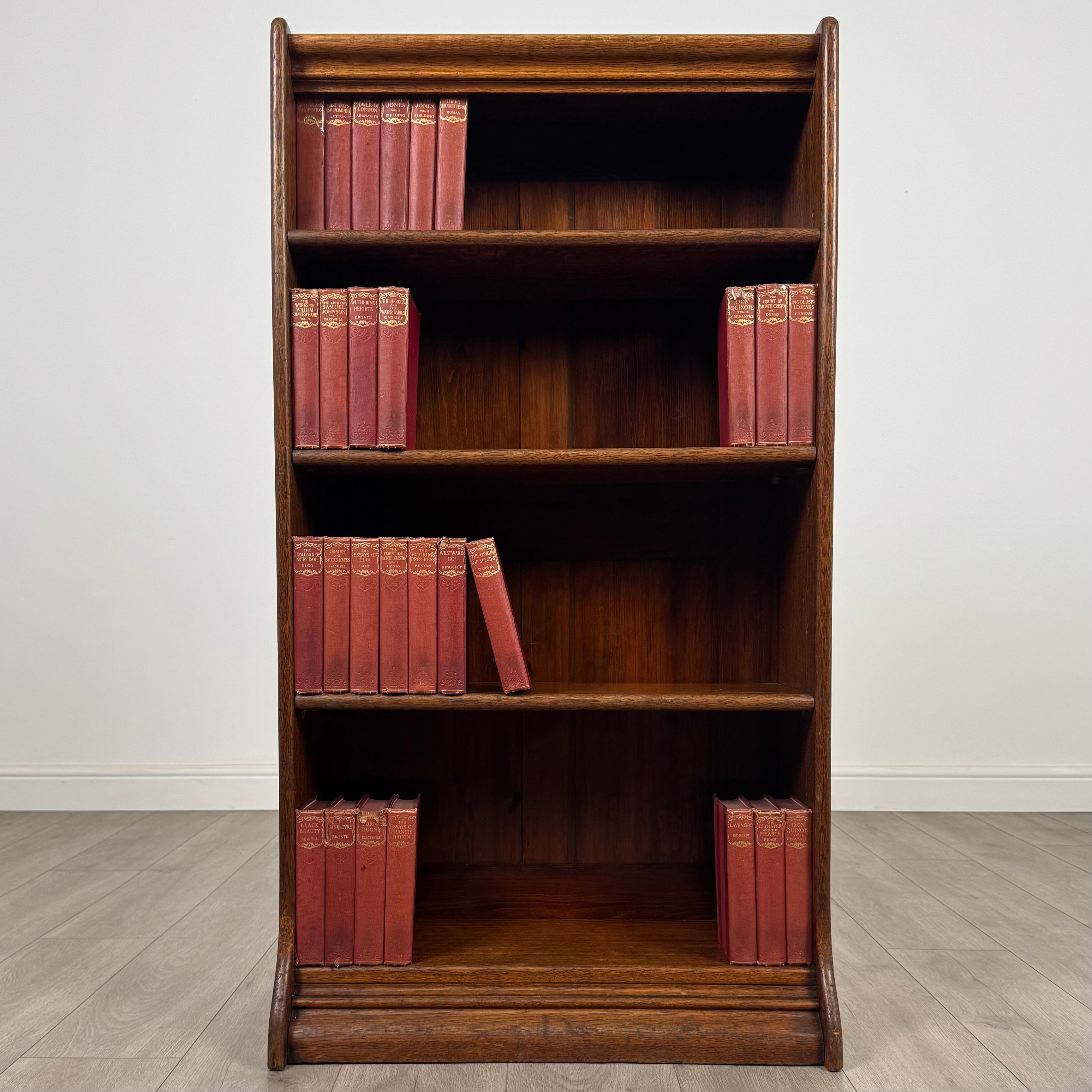Antique 20th Century Globe Wernicke Style Open Bookcase ( REF AF-4644 )
