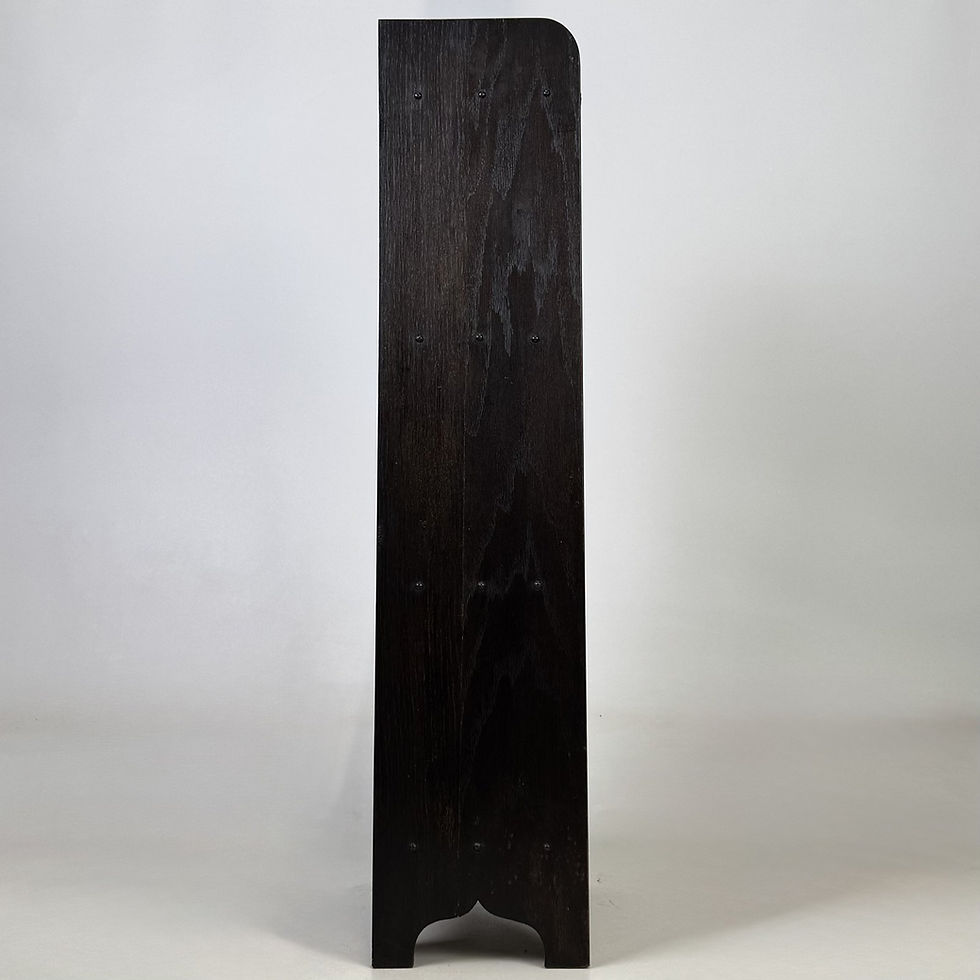 Thumbnail: Antique Narrow Oak Open Bookcase | Arts & Crafts Style | AF-6772