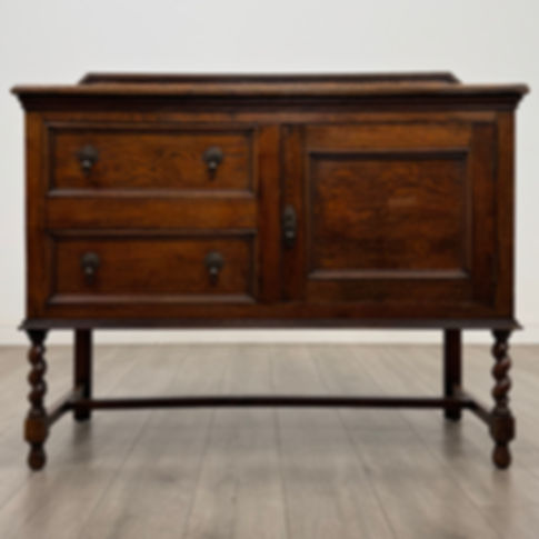 Antique 20th Century Edwardian Sideboard In Oak ( AF-5684 )