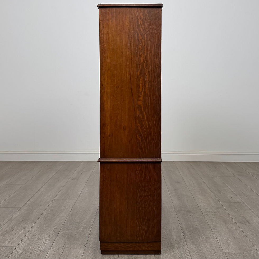 Thumbnail: Vintage 20th Century Display Cabinet In Golden Oak ( AF-5736 )