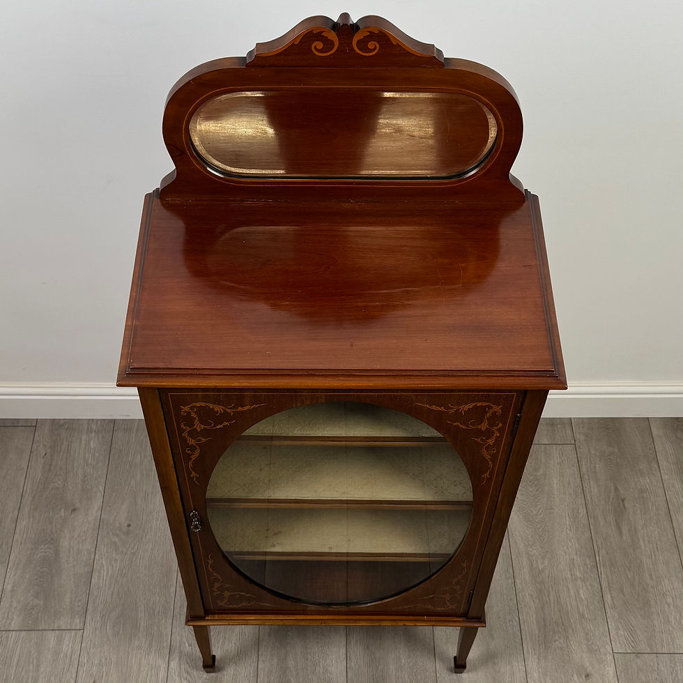 Thumbnail: Antique 20th Century Inlaid Display Cabinet In Mahogany ( REF AF-4771 )