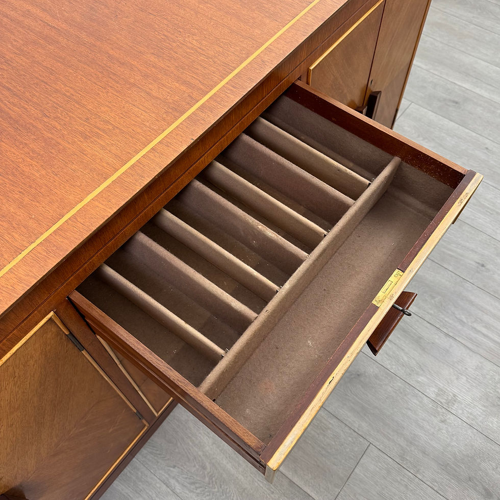 Thumbnail: Vintage 20th Century Good Quality Sideboard In Teak ( AF-5594 )
