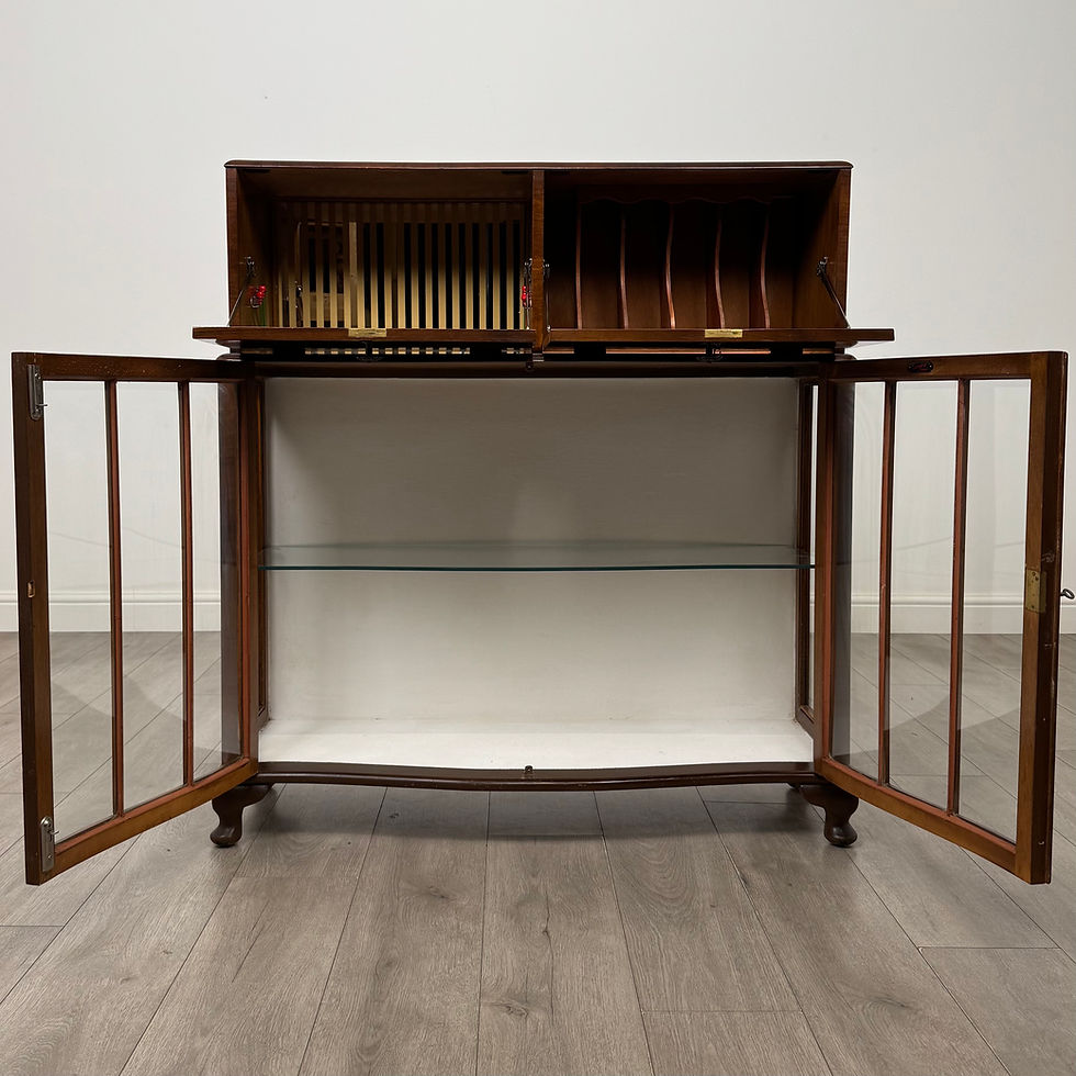 Thumbnail: Antique 20th Century Fitted Cabinet In Figured Walnut ( AF-6159 )