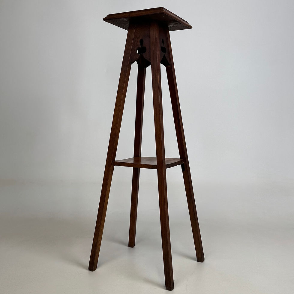 Thumbnail: Antique 20th Century Edwardian Plant Stand In Oak ( AF-5717 )