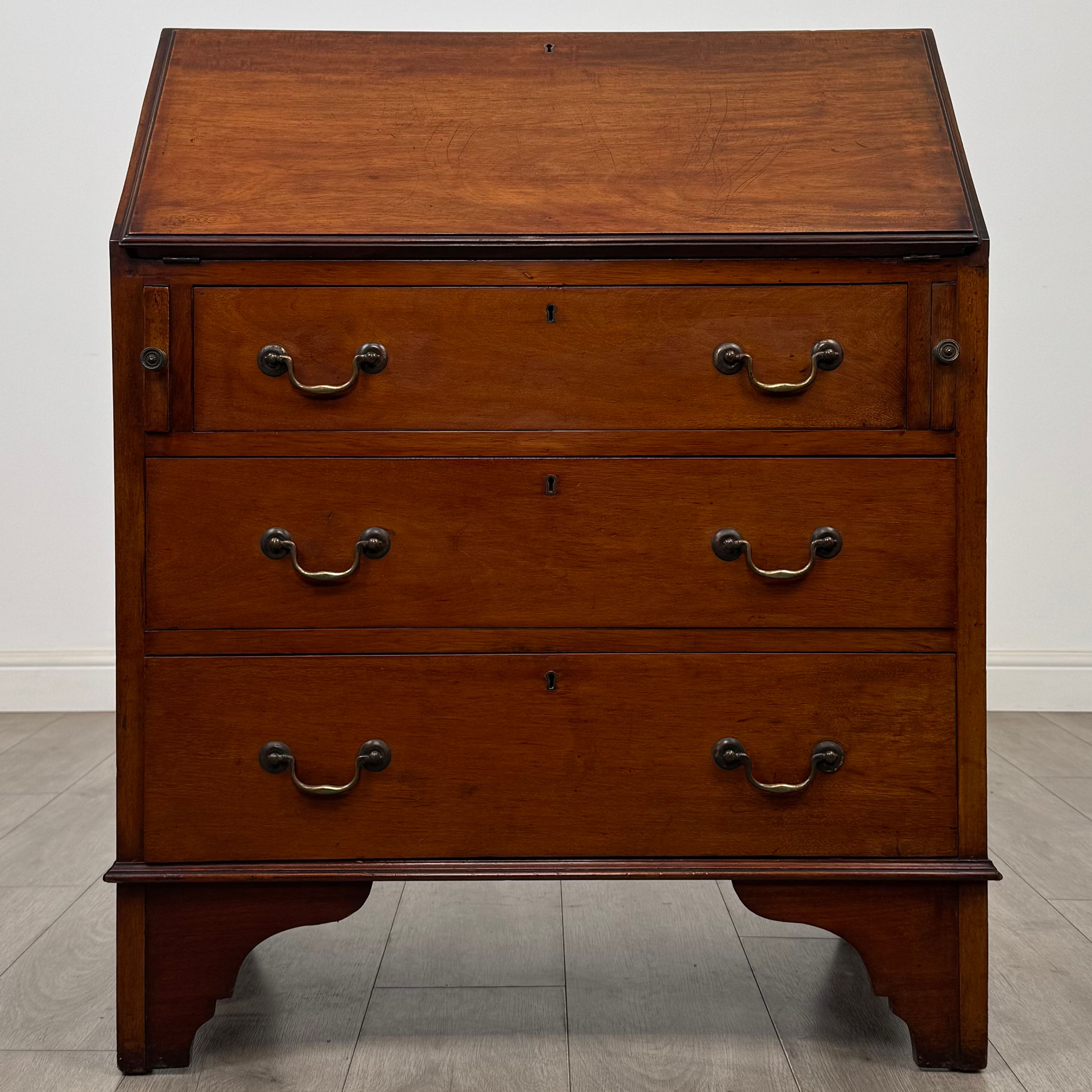 Antique 20th Century Edwardian Bureau In Mahogany ( AF-5686 )