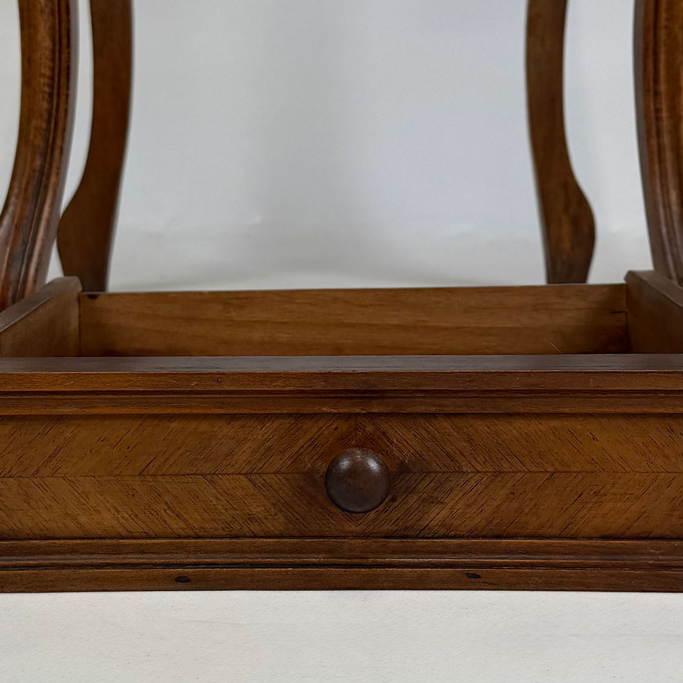 Thumbnail: Antique 20th Century French Marble Top Cabinet In Walnut ( AF-6359 )