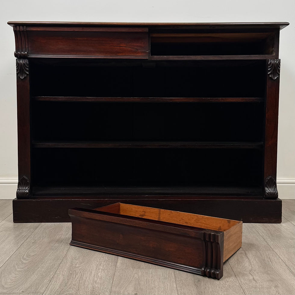 Thumbnail: Antique 19th Century Victorian Open Bookcase In Rosewood ( AF-6209 )