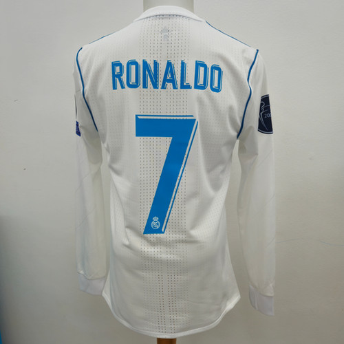REAL MADRID 2017 2018 ADIZERO HOME LONG SLEEVE RONALDO MEDIUM