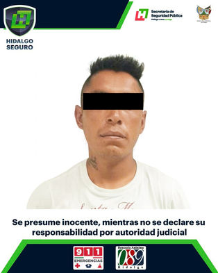 ASEGURA SSPH A INDIVIDUO PRESUNTAMENTE 
RELACIONADO CON ASALTO EN PACHUCA