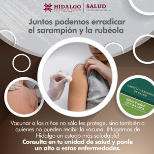 ¡Protégelos hoy para cuidarlos siempre! 💉Lleva a tus niñas y niños de 0 a 9 años a vacunarse contra el #sarampión y la #rubéola. Es gratis y está disponible en tu centro de salud más cercano. 🏥#