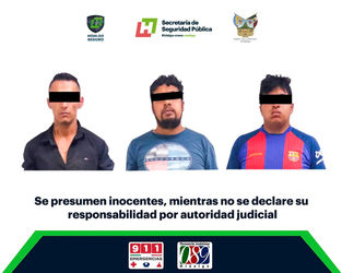 CON VIDEOVIGILANCIA DE C5I HIDALGO, TRES 
DETENIDOS TRAS PRESUNTO ROBO DE VEHÍCULO