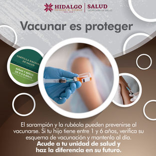 El #sarampión y la #rubéola se pueden prevenir. ✅Si tu hija o hijo tiene entre 1 y 6 años, revisa su esquema de vacunación. 💉Acude a tu unidad de salud y protégelo. 🏥#PrimeroTuSalud