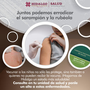¡Protégelos hoy para cuidarlos siempre! 💉Lleva a tus niñas y niños de 0 a 9 años a vacunarse contra el #sarampión y la #rubéola. Es gratis y está disponible en tu centro de salud más cercano. 🏥#