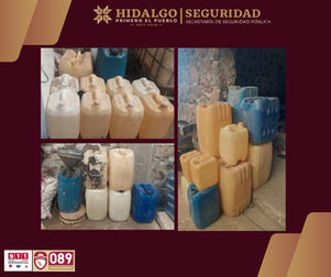Desmantelan punto delictivo con hidrocarburo y vehículos robados en Alfajayucan