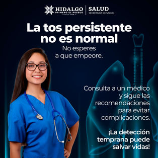 Una tos que no desaparece puede ser señal de un problema mayor. 🤧 No la ignores, acude al médico y sigue sus indicaciones para prevenir complicaciones. ¡Detectar a tiempo hace la diferencia!👨🏻⚕️✅