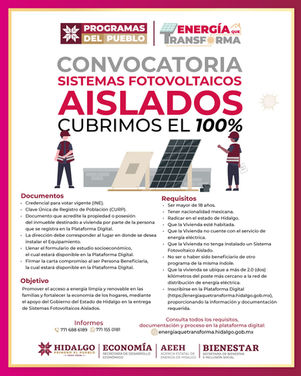 Adquiere un sistema fotovoltaico gratis con el programa #EnergíaQueTransforma. ☀️¿Te interesa?📞 Llama al 771 688 6189📲 WhatsApp: 771 155 0181 (solo mensaje)🕘 Lunes a viernes de 9:00 a 17:00 h