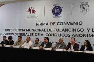FUE RUBRICADO CONVENIO DE COLABORACIÓN ENTRE ALCALDÍA DE TULANCINGOY CENTRAL MEXICANA DE SERVICIOS GENERALES DE ALCOHOLICOS ANÓNIMOS