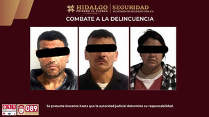 SSPH asegura a 3 presuntos integrantes de una banda dedicada al robo de motocicletas en Pachuca