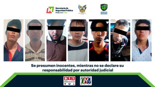CONTRA LA DELINCUENCIA, ASEGURA SSPH A 8 PERSONAS POR PRESUNTOS ILÍCITOS