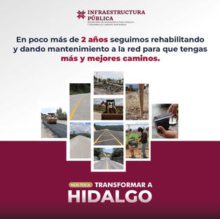 Dignificar los caminos y carreteras del estado es prioridad. 🛣️Hoy, #NosTocaTransformar a Hidalgo, las labores continúan por el bienestar de las familias. 🧑🧑🧒#PrimeroElPueblo#CaminosSeguros