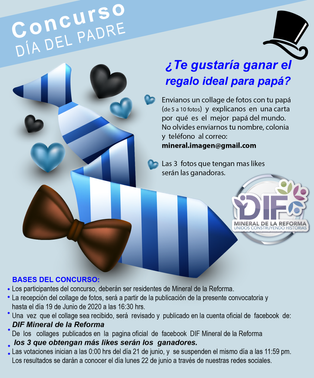 DIF DE MINERAL DE LA REFORMA, INVITA A CELEBRAR A PAPÁ CON CONCURSO EN REDES SOCIALES Y SANA DISTANC