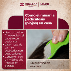Para eliminar la #pediculosis, la detección temprana y el cuidado en casa son fundamentales. 🔍💇‍♂️Si el problema persiste, consulta con un médico.🏥#PrimeroTuSalud