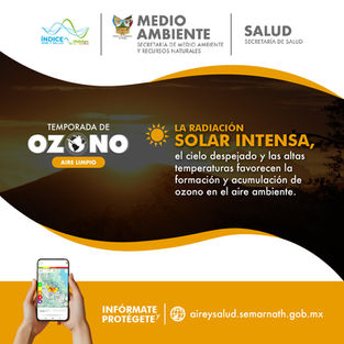 🚗🌿 La #TemporadaDeOzonoEnHidalgo se caracteriza por el aumento en la formación y permanencia de ozono, debido a las condiciones meteorológicas como la radiación intensa, cielo despejado y altas temp