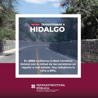 El avance en las obras de infraestructura continúa. Hoy, más caminos y carreteras se han rehabilitado. 🛣️¡Hoy #NosTocaTransformar a Hidalgo!#PrimeroElPueblo#CaminosSeguros