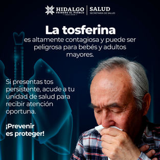 Esa tos que no se va podría ser algo serio. ⚠️No te arriesgues, acude a tu unidad de salud y cuida de quienes más lo necesitan 👶👵.La prevención y el diagnóstico oportuno pueden marcar la diferencia