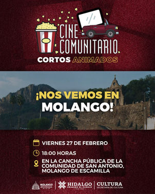 Molango recibe Cine Comunitario con función para toda la familia