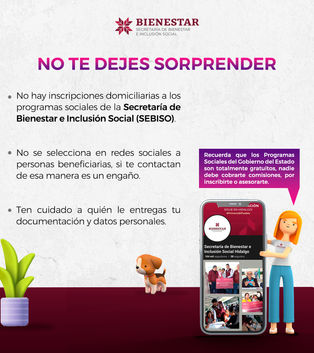 ⚠️ Los apoyos para #MadresTrabajadoras y #BienestarYDesarrollo son gratuitos.Si alguna persona te pide un pago para la inscripción o bajo la promesa de garantizarte el apoyo, es un engaño.Denuncia