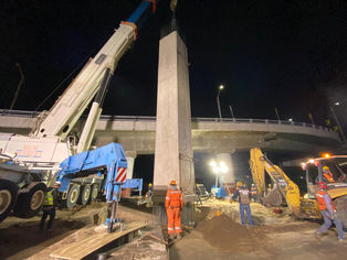 SOPOT CONTINÚA CON LAS MANIOBRAS DE MONTAJE DE COLUMNAS